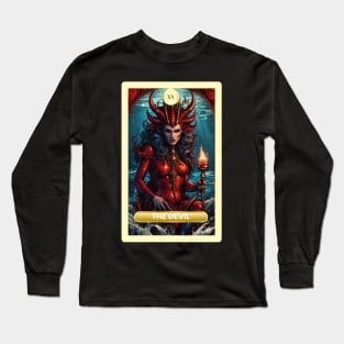 The Devil Card From the Light Mermaid Tarot Deck. Long Sleeve T-Shirt